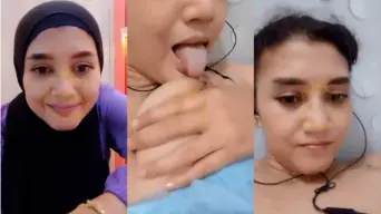 Amel Vcs Buka Jilab Lalu Jilat Uting Dengan Gaya Menggoda