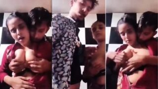 Tiktoker Menggoyang Payudara Montok Pacarnya Di Depan Kamera