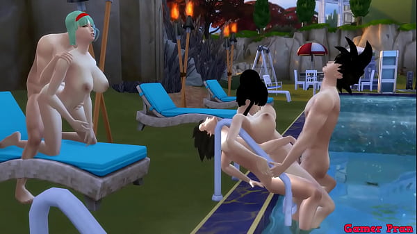 Madre, Istri, Dan Susu Episode 4: Bulma Dan Chichi, Ibu-ibu Terseksi, Berbagi Anak Dan Menggelar Orgi Kolam Renang, Dihardcore Dari Belakang Bak Betina Dalam Hentai