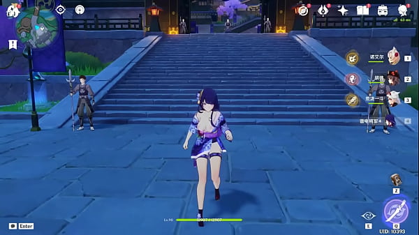 Raiden Shogun Telanjang Dengan Yukata Mod Menggoda Oleh Hexi Wang