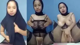 Lusi Jilbab Hitam Becek, Jari Ngebor Sange Sampe Desah Nggak Karuan.