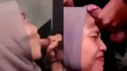 Zilla Hijab Ngeblowjob Sampai Crot Di Muka