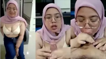Cewe Berhijab Ngeces Batang Om-om Sampe Viral